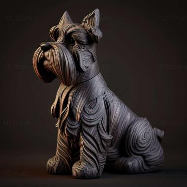 3D model Zwergschnauzer dog (STL)